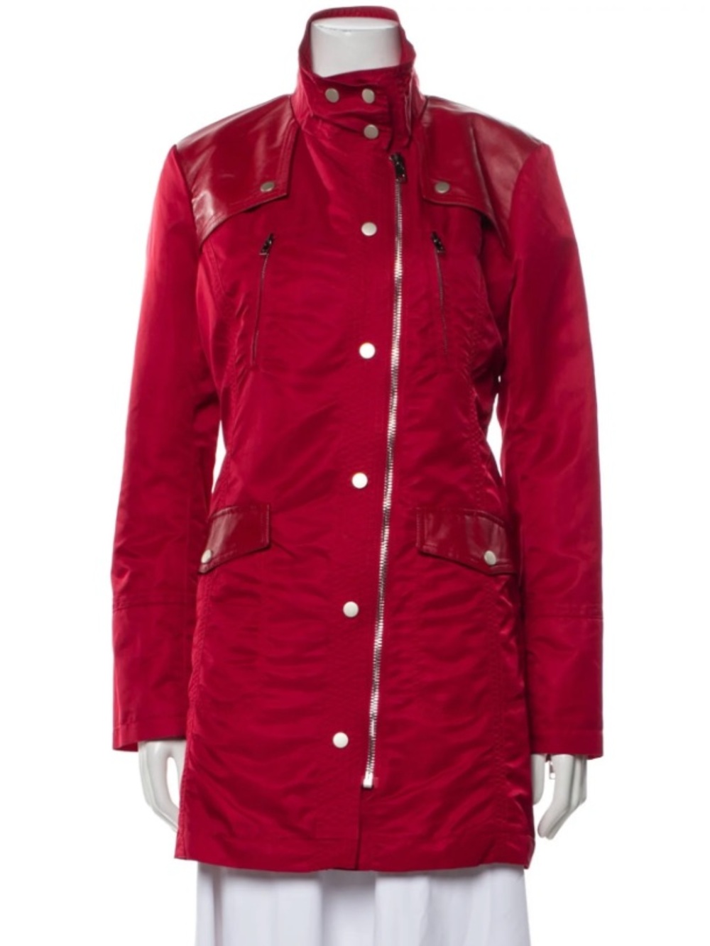 Samantha Sipos Red Leather Brand New Coat